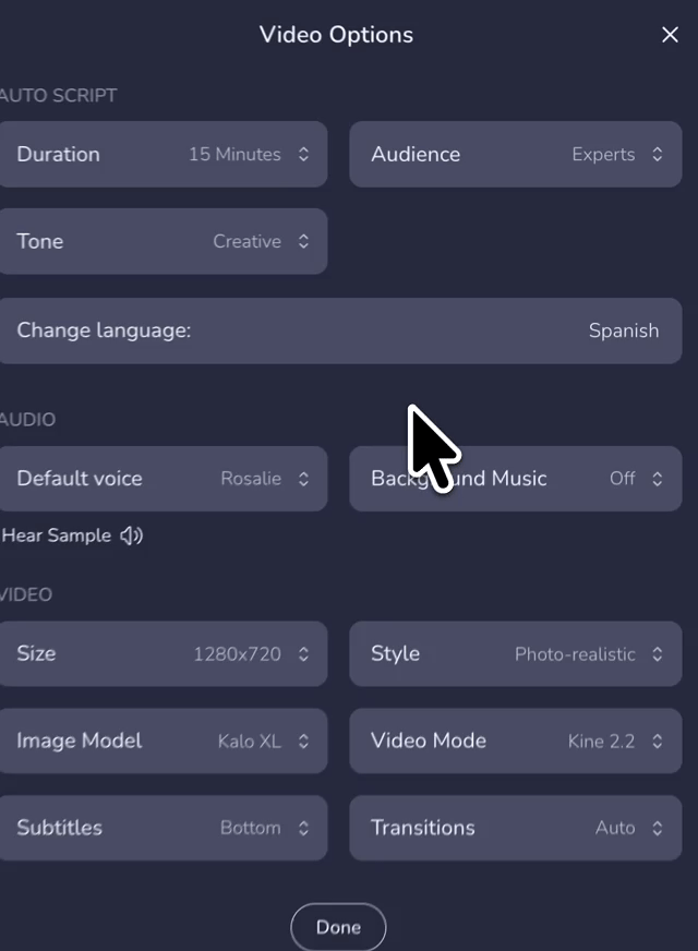 Voice selector