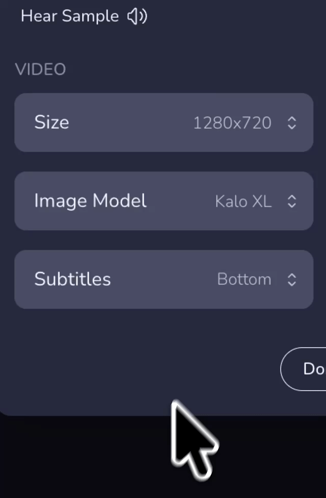 Video mode selector